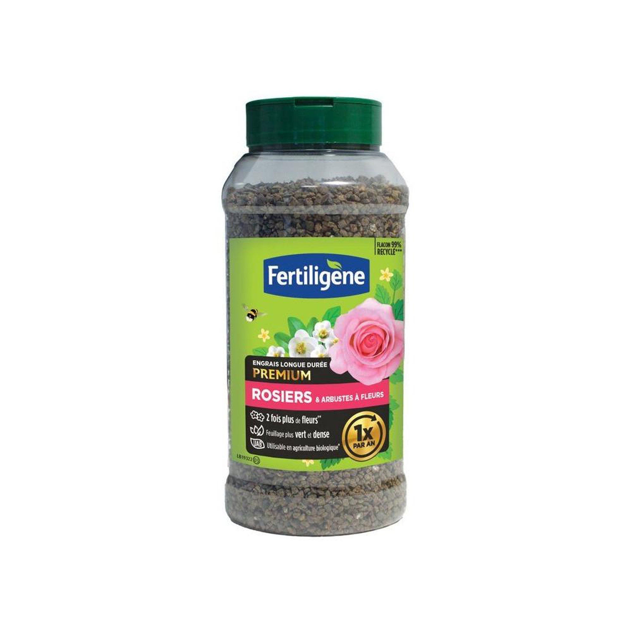 Fertiligene Fertiligene engrais longue durée premium ab/bio en granulés 600 g pour rosiers et arbustes à fleurs