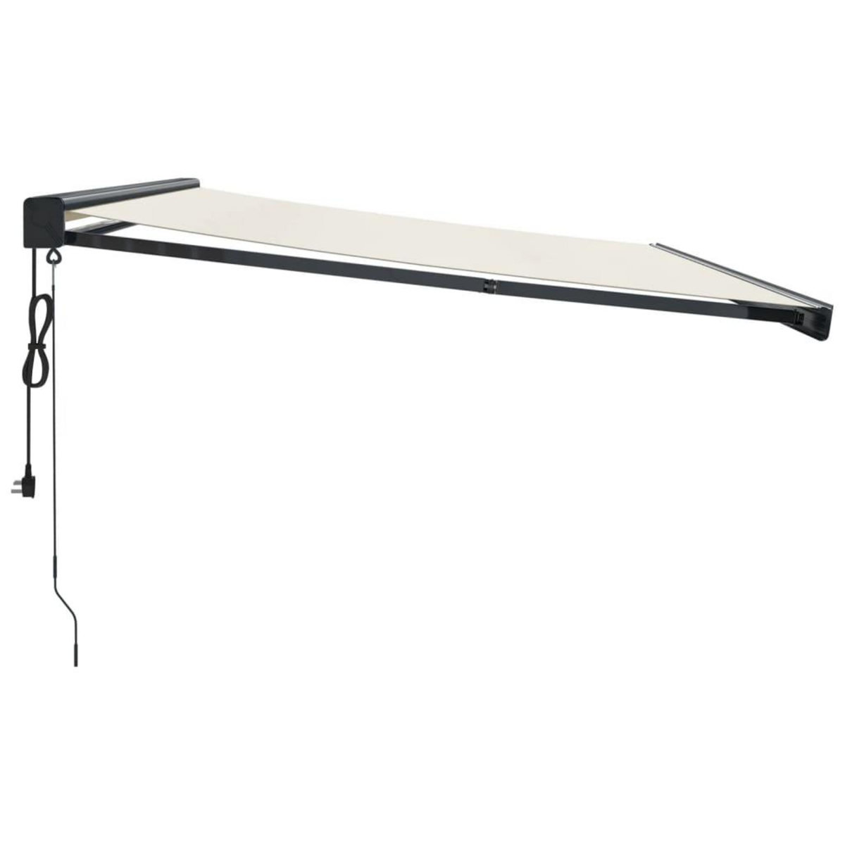 VIDAXL Auvent retractable creme 4x3 m tissu et aluminium