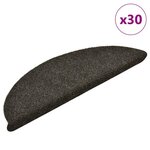 VIDAXL Tapis d'escalier auto-adhesifs 30 pcs anthracite 56x17x3 cm