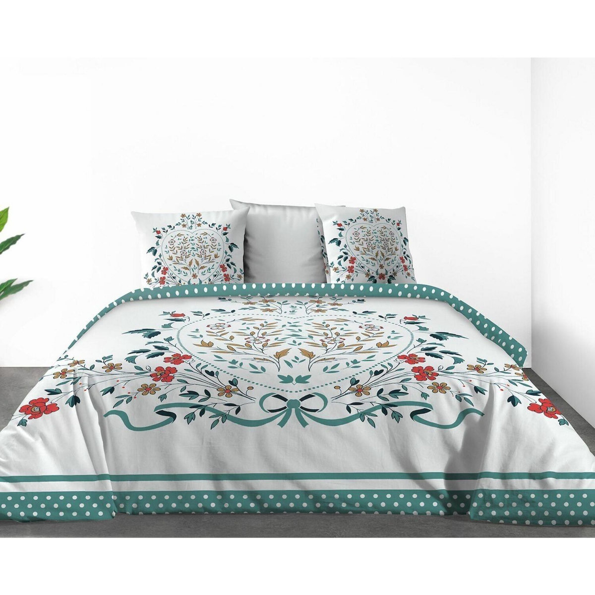 Les Ateliers du Linge Parure housse de couette 100% coton 47 fils/cm2 -capucine