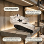 Voir la diapositive 4 : OZABI OZABI Sneakers Glitter Étoile Femme Plateforme Argent Or
