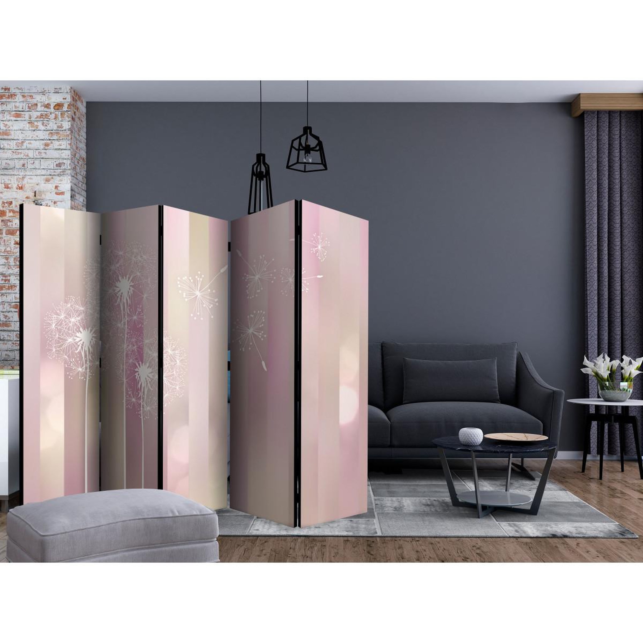 Voir la diapositive 2 : Paris Prix Paravent 5 volets  garden of gentleness  172x225cm