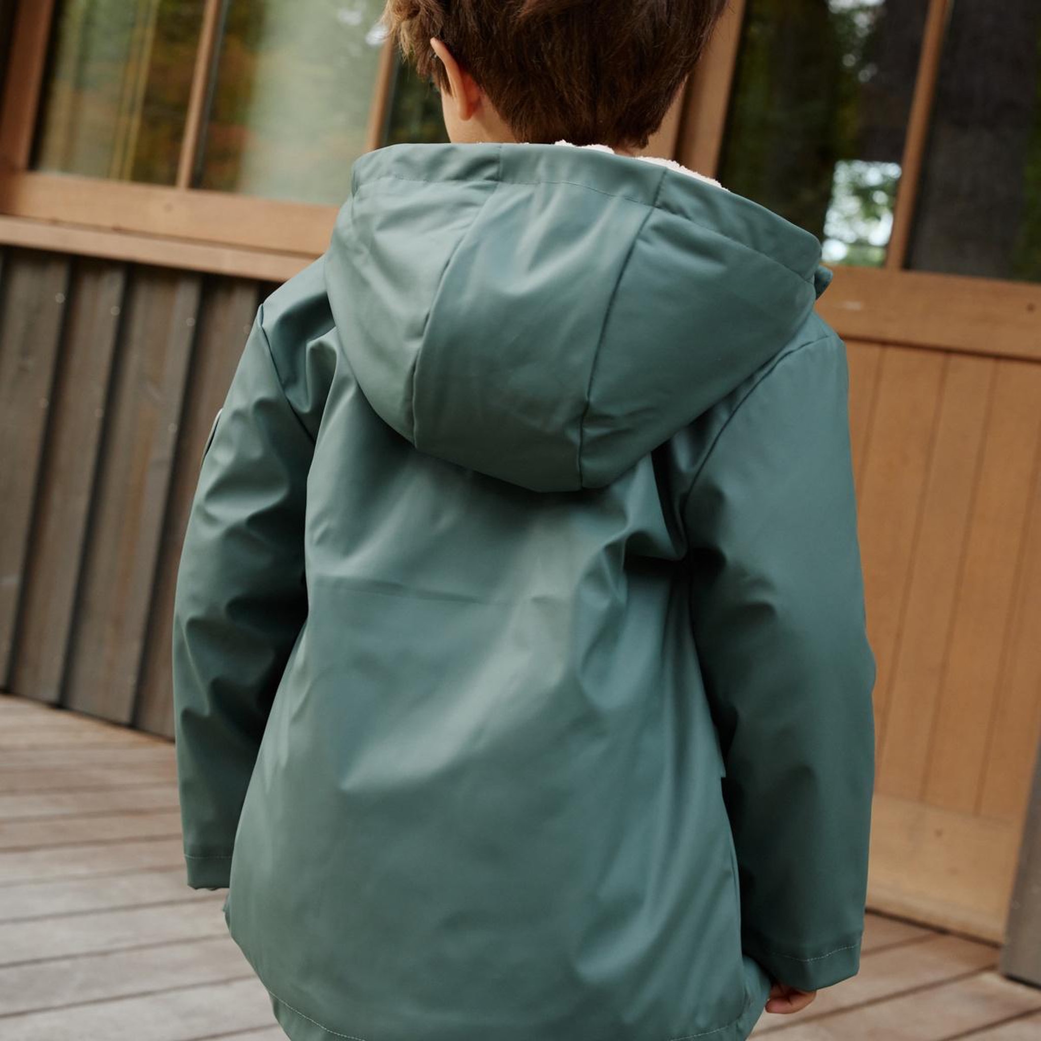 Voir la diapositive 6 : PETIT BEGUIN Manteau enfant imperméable doublé sherpa avec capuche Malo