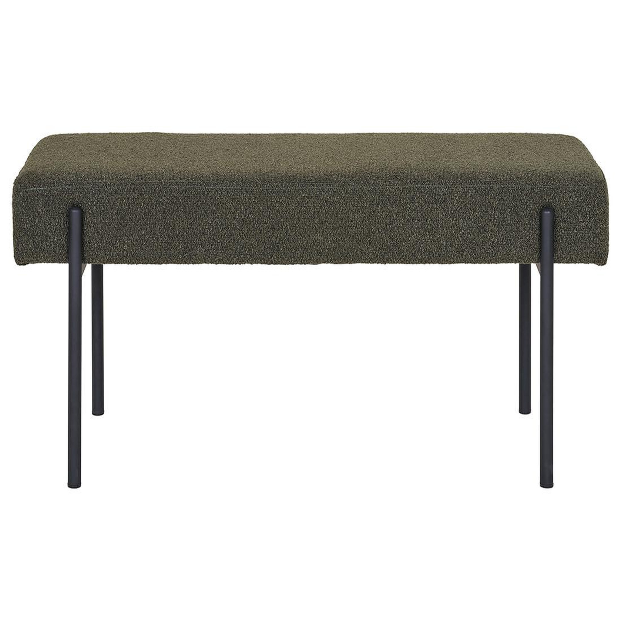 BEST MOBILIER Romeo - banc - tissu bouclette - 100 cm. Coloris disponibles : Blanc, Marron