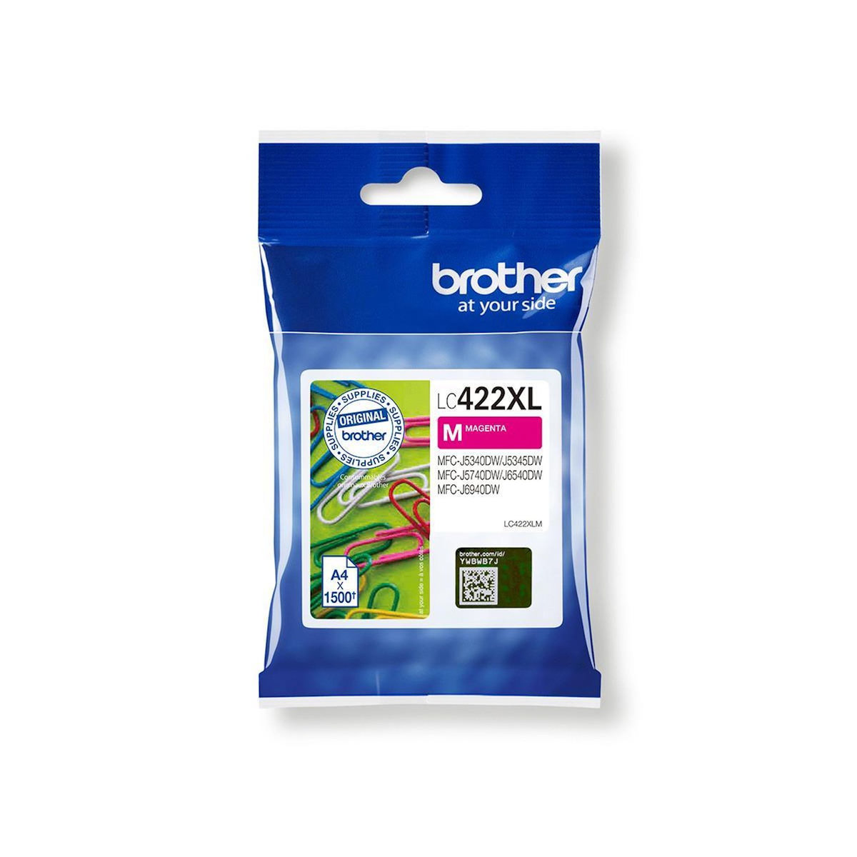 Brother Cartouche d'encre Originale LC422 XL Magenta Haute Capacité - LC422XLM