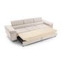 Voir la diapositive 2 : BEST MOBILIER Pablo - canapé 3 places - convertible avec têtières réglables - en velours