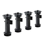 CENTRALE BRICO Lot de 4 pieds plastique à visser, H.150 mm