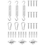 VIDAXL Jeu d'accessoires de voile d'ombrage 9 pcs Acier inoxydable