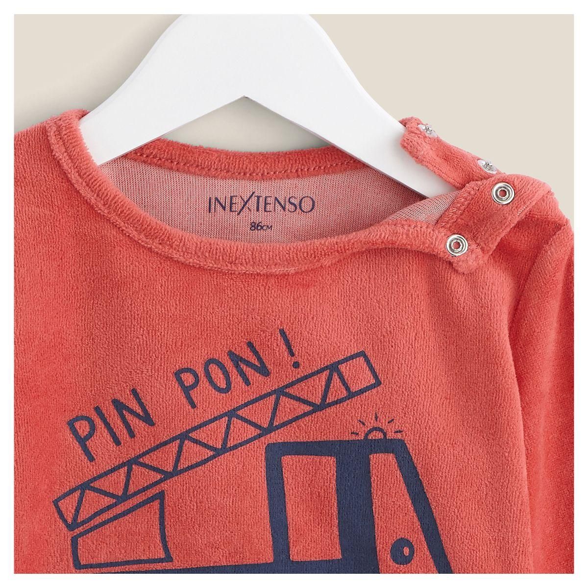 IN EXTENSO Pyjama velours héros bébé garçon