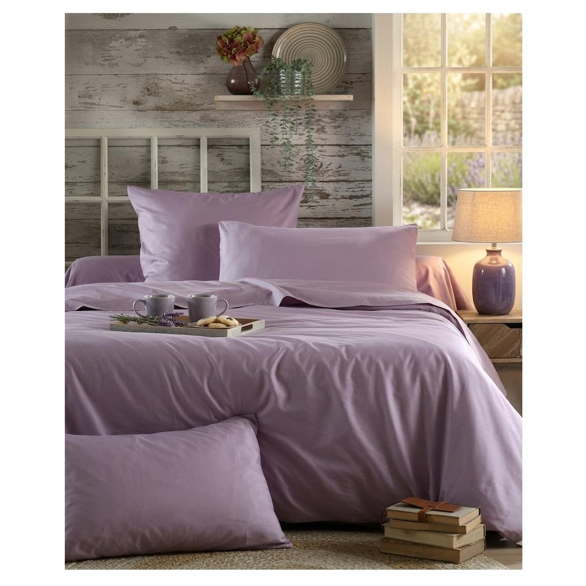 Voir la diapositive 4 : Eden Drap housse percale en coton nuage