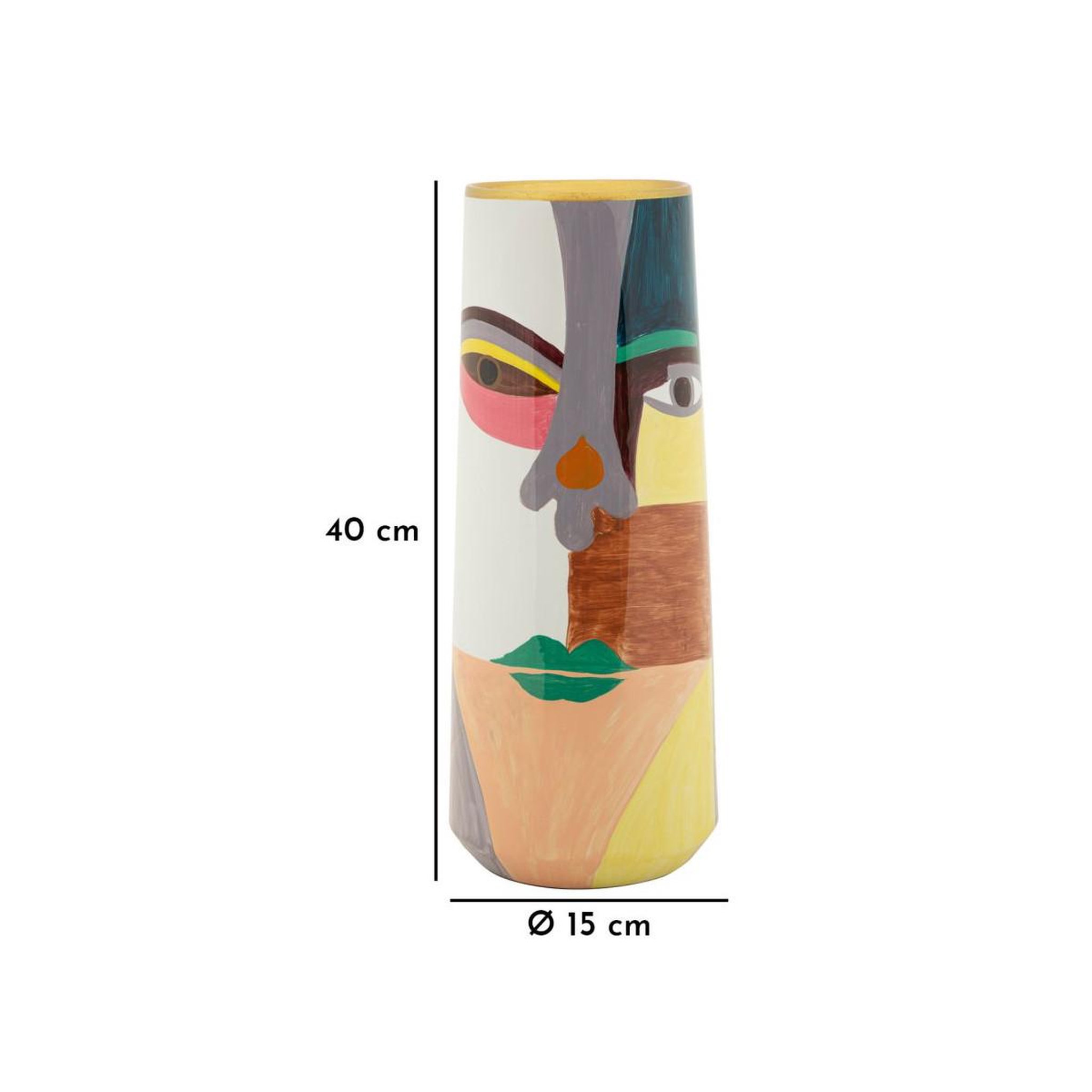Voir la diapositive 6 : Paris Prix Vase design en céramique  piccassy  40cm multicolore