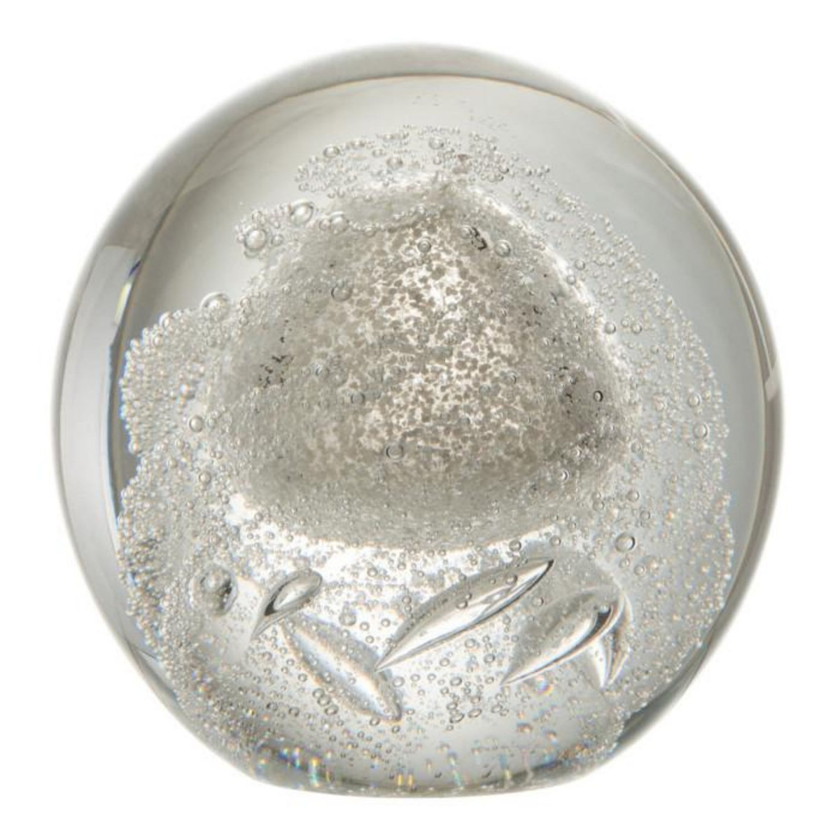Paris Prix Presse-Papier en Verre  Bulle  12cm Argent