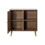 Voir la diapositive 5 : BEST MOBILIER Goto - buffet haut - effet bois et cannage - 2 niches et 1 porte - 80 cm