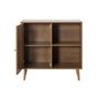 Voir la diapositive 5 : BEST MOBILIER Goto - buffet haut - effet bois et cannage - 80 cm