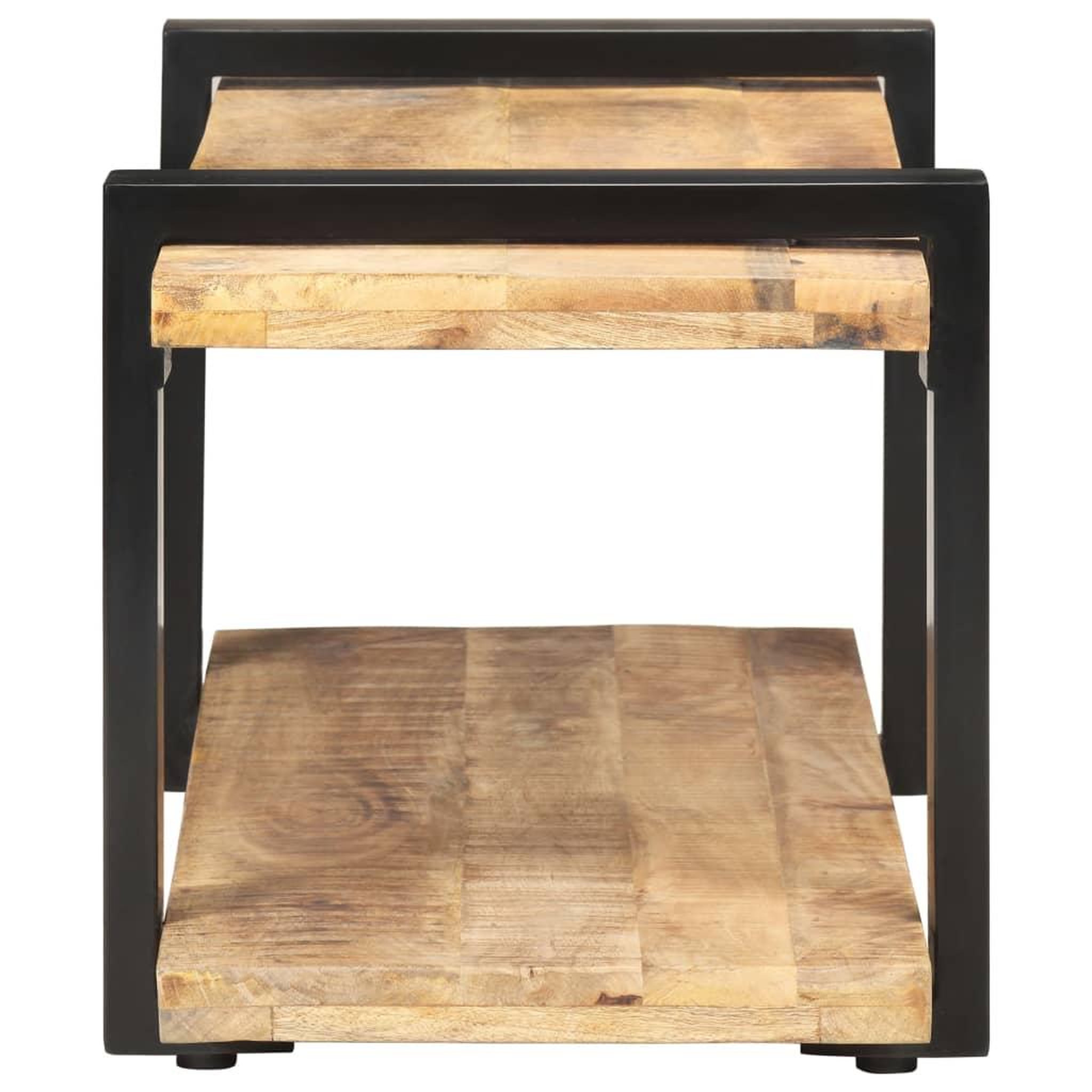 Voir la diapositive 3 : VIDAXL Meuble TV 90x40x40 cm Bois de manguier brut