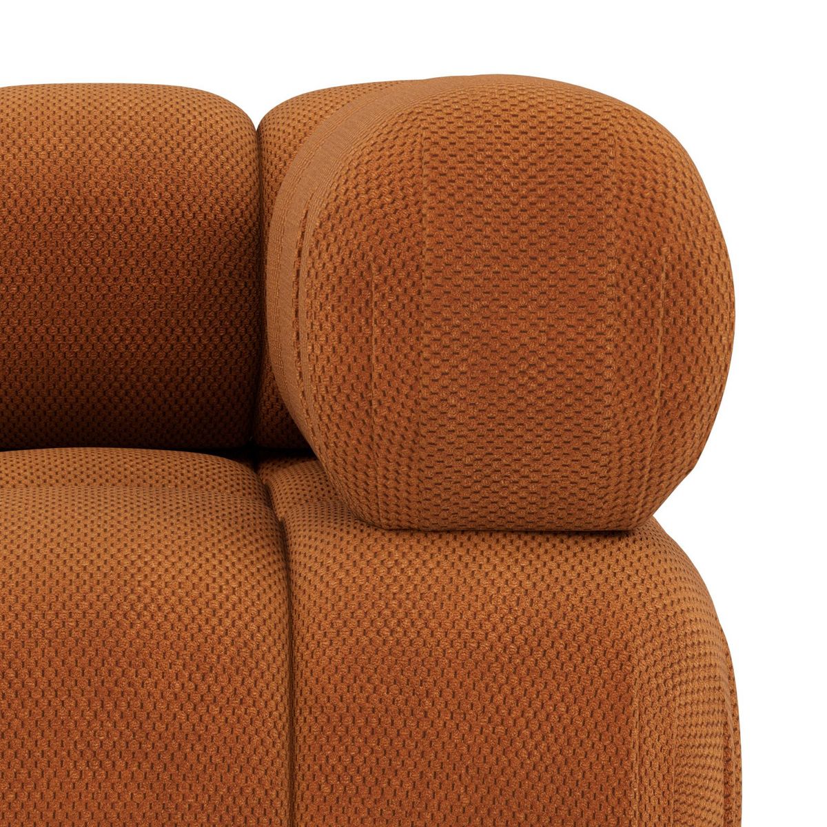 LISA DESIGN Ruby - module d'assise d'angle droit en velours texturé