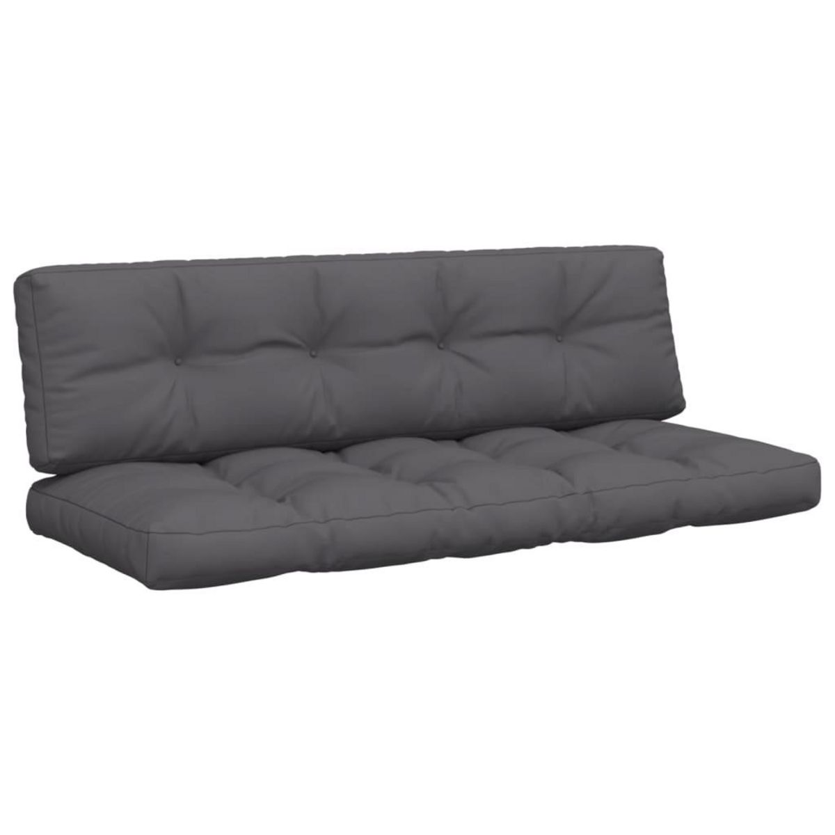 VIDAXL Coussins de palette lot de 2 anthracite tissu
