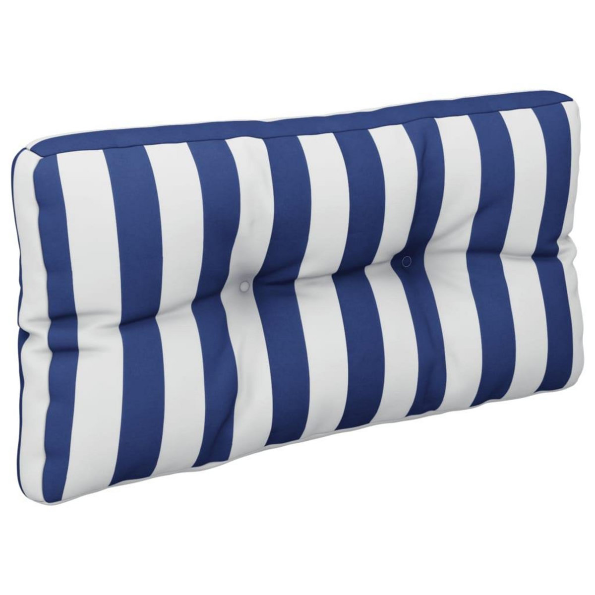 VIDAXL Coussins de palette lot de 2 rayures bleues/blanches tissu