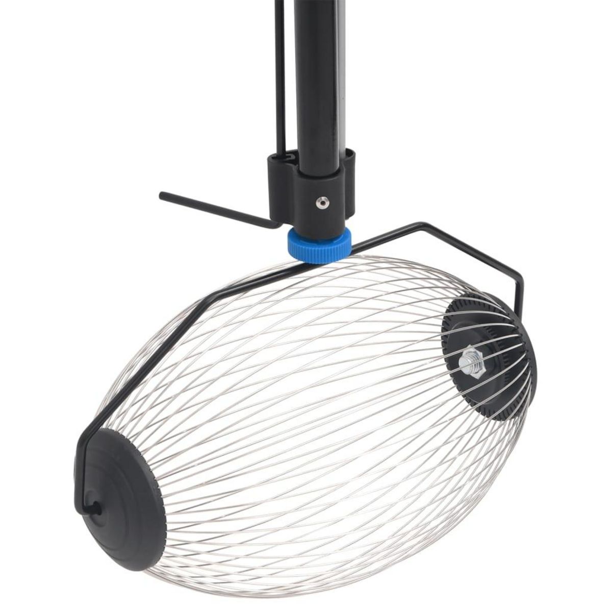 VIDAXL Collecteur de noix bleu 127 cm acier