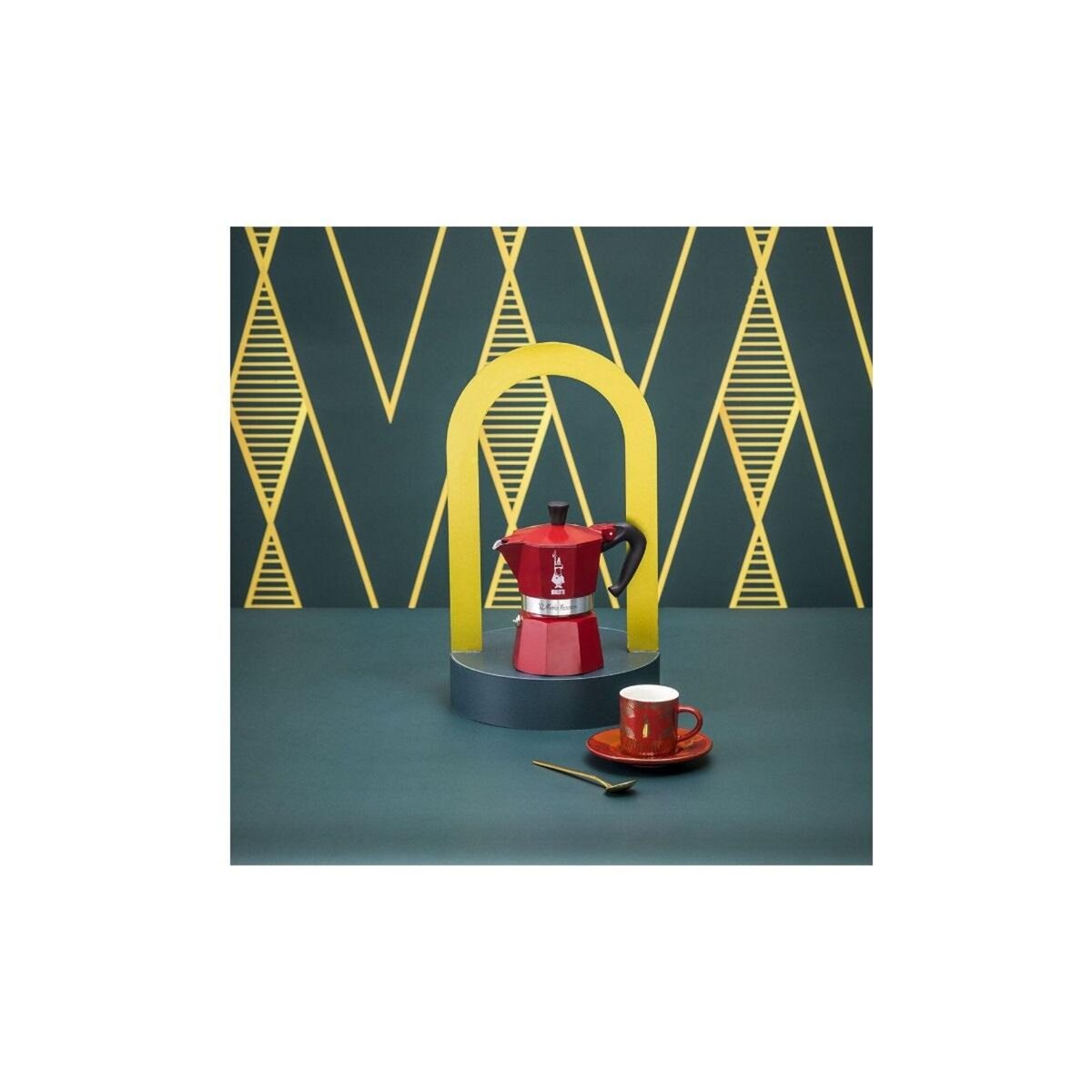 BIALETTI Cafetière italienne 3 tasses rouge. - 0009901