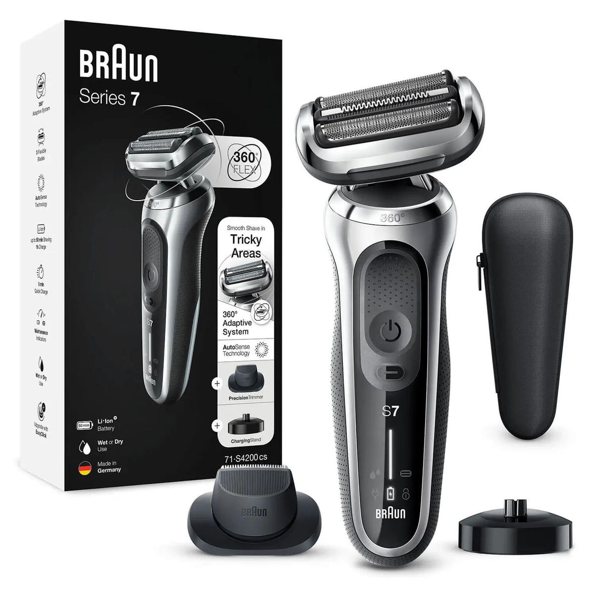 BRAUN Braun Series 7 71-S4200cs Rasoir à grille Tondeuse Noir
