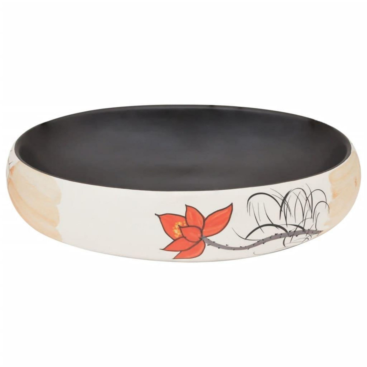 VIDAXL Vasque a poser multicolore ovale 59x40x15 cm ceramique