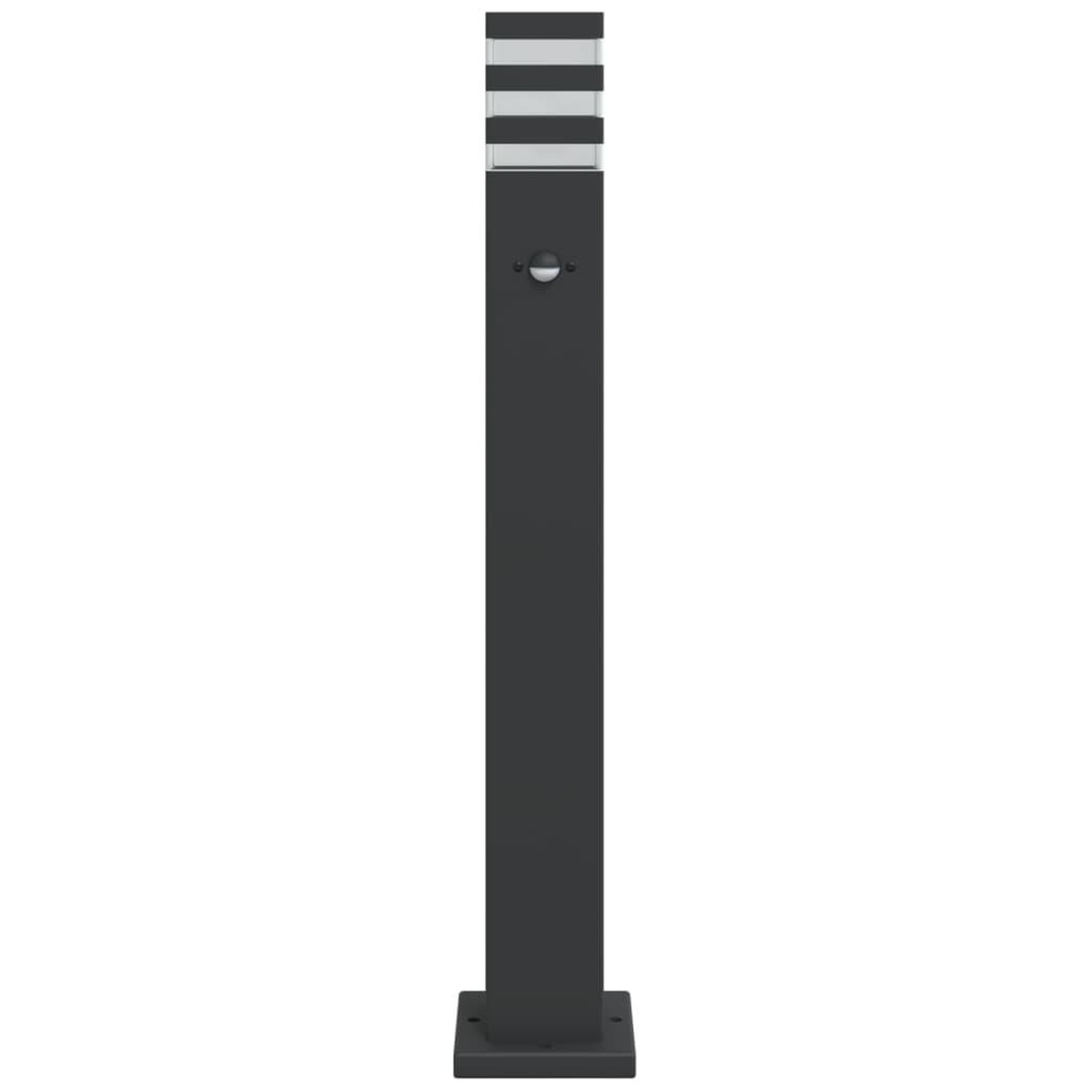 Voir la diapositive 4 : VIDAXL Lampadaires d'exterieur avec capteur 3 pcs noir 80 cm aluminium