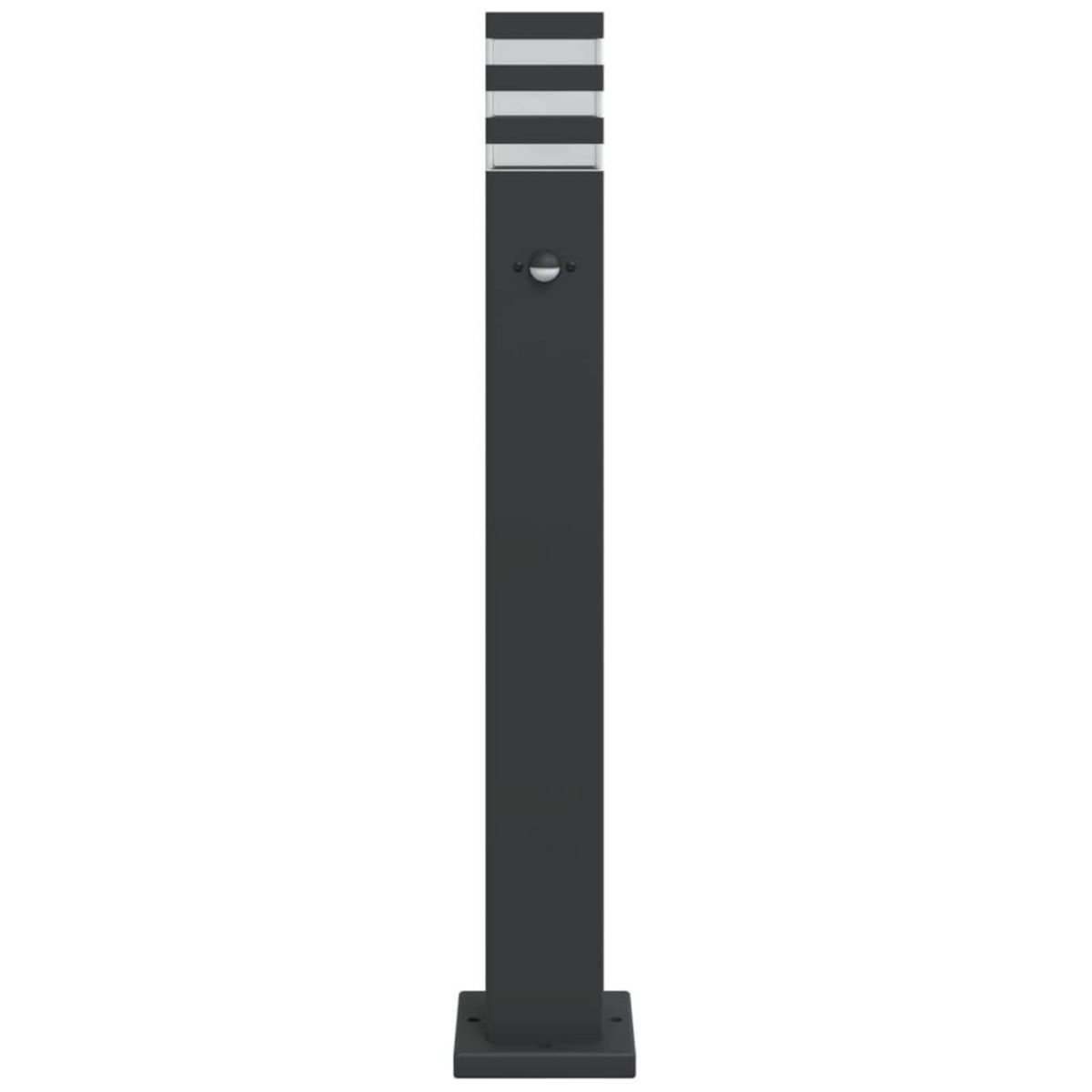 VIDAXL Lampadaires d'exterieur avec capteur 3 pcs noir 80 cm aluminium