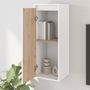 Voir la diapositive 4 : VIDAXL Armoires murales 2 pcs Blanc 30x30x80 cm Bois de pin massif