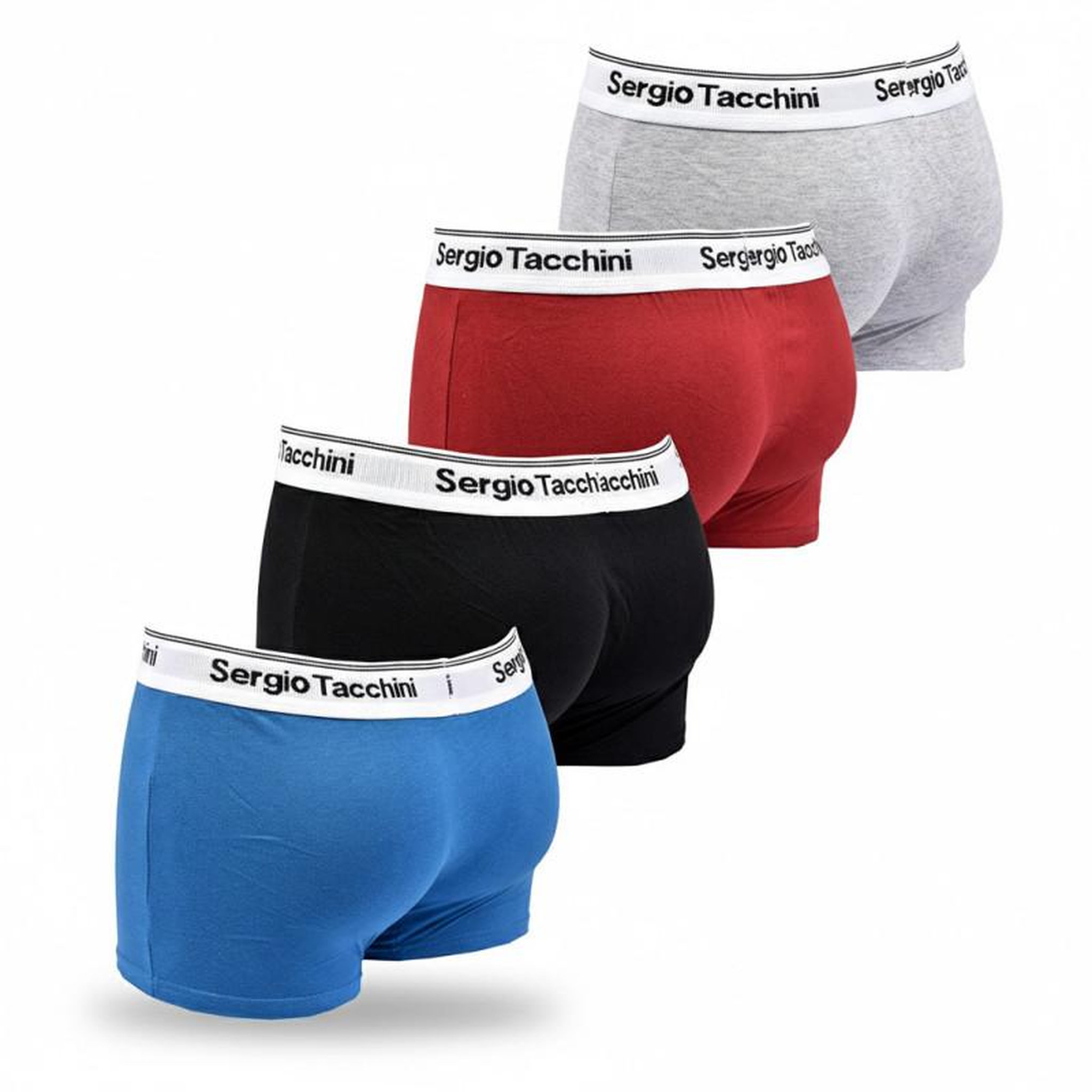Voir la diapositive 3 : SERGIO TACCHINI Sergio Tacchini Pack de Boxers Homme Lot de 4