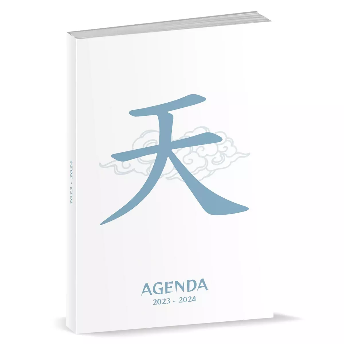POUCE Agenda scolaire journalier 11,9x16,3cm Lycéen signe chinois blanc 2023-2024