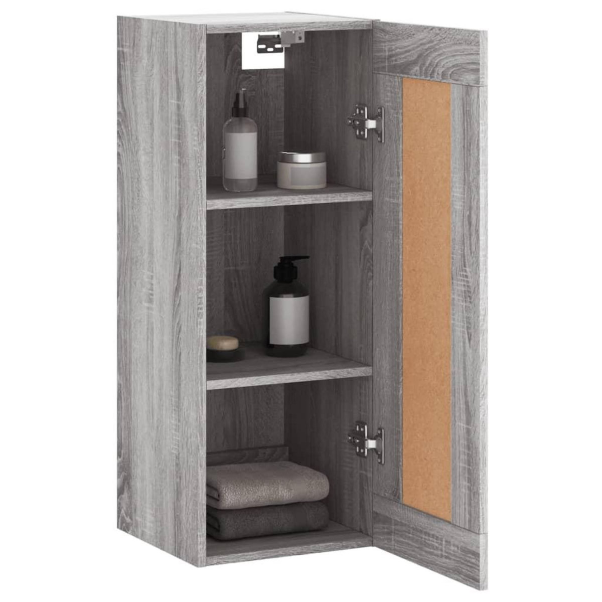 VIDAXL Armoire murale sonoma gris 34,5x34x90 cm bois d'ingenierie