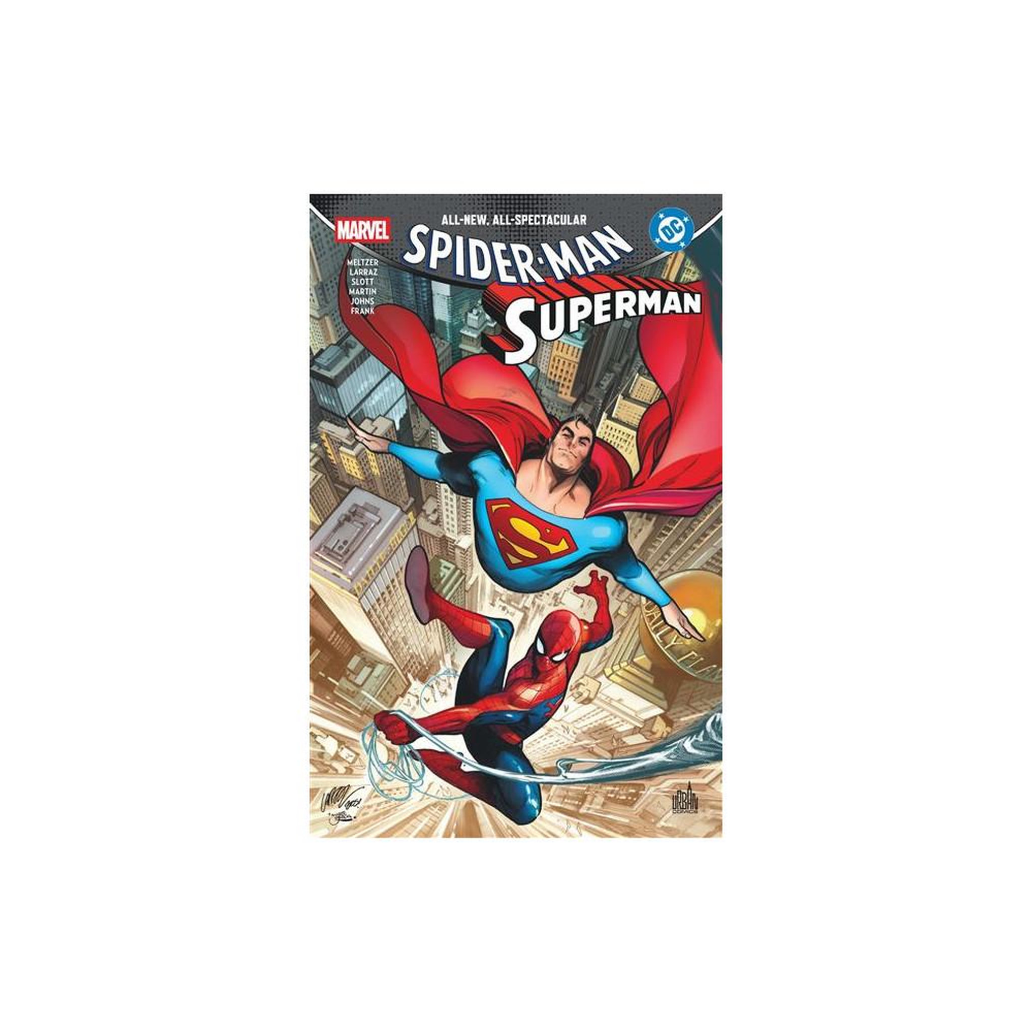 Bd tome 2 marvel/dc superman spider-man par brad meltzer et pepe larraz, 80 pages