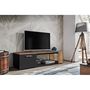 Voir la diapositive 2 : Paris Prix Meuble TV  RTV Maze I  150cm Noir & Naturel