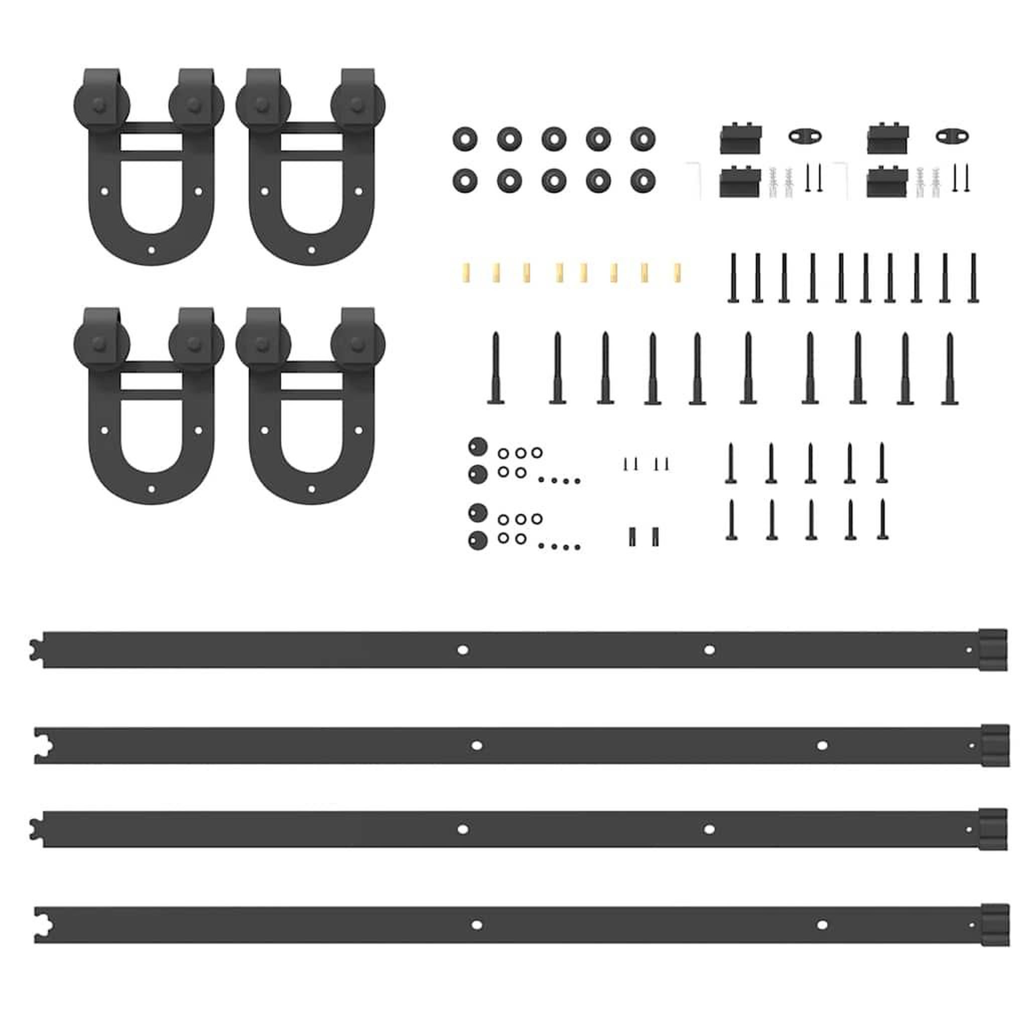 Voir la diapositive 5 : VIDAXL Kit de quincaillerie de porte coulissante 400 cm acier noir