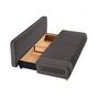 Voir la diapositive 2 : BEST MOBILIER Elio - canapé 3 places convertible - avec coffre - en velours et velours côtelé
