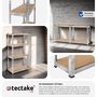 Voir la diapositive 3 : tectake Étagère pour charges lourdes structure en acier galvanisé argent 160 x 80 x 40 cm, 320 kg
