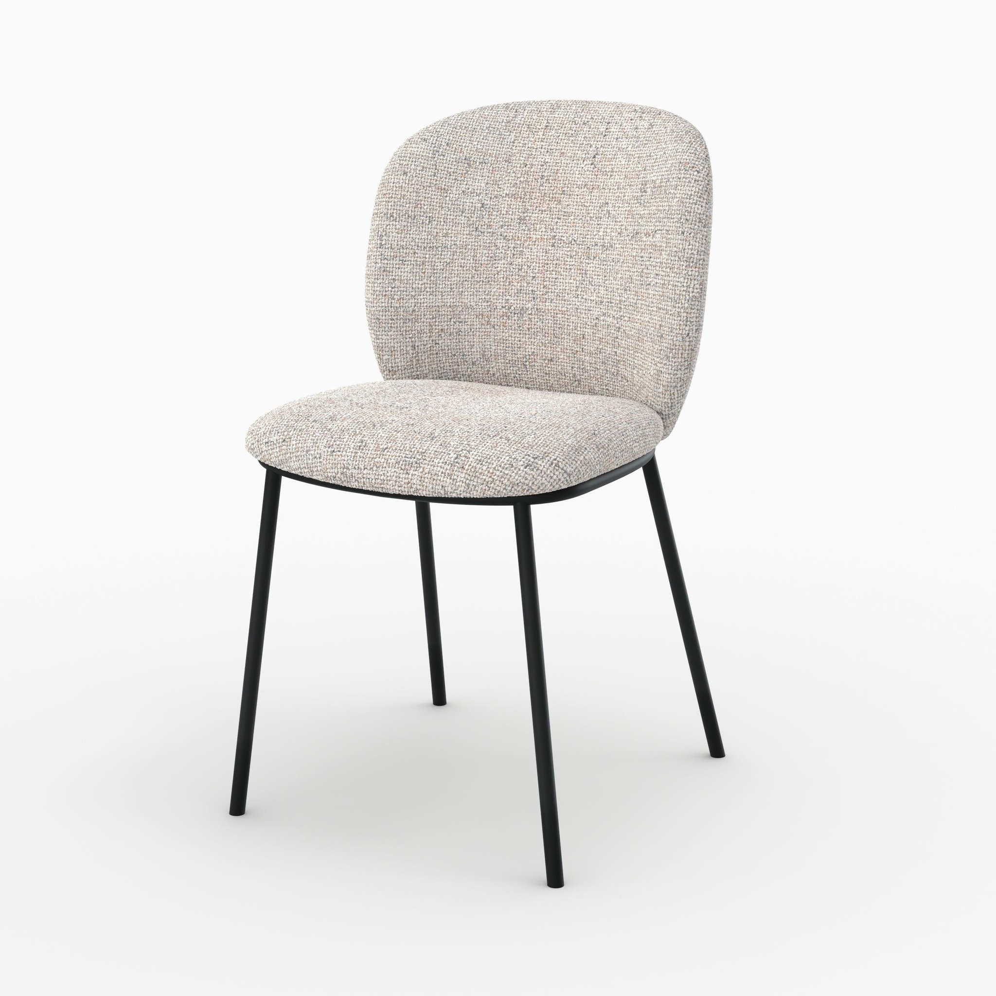 Voir la diapositive 5 : MAISON PAVANE Lot de 2 chaises en tissu beige chiné-adèle