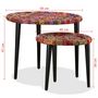 Voir la diapositive 6 : VIDAXL Table basse 2 pcs Details tisses chindi Multicolore