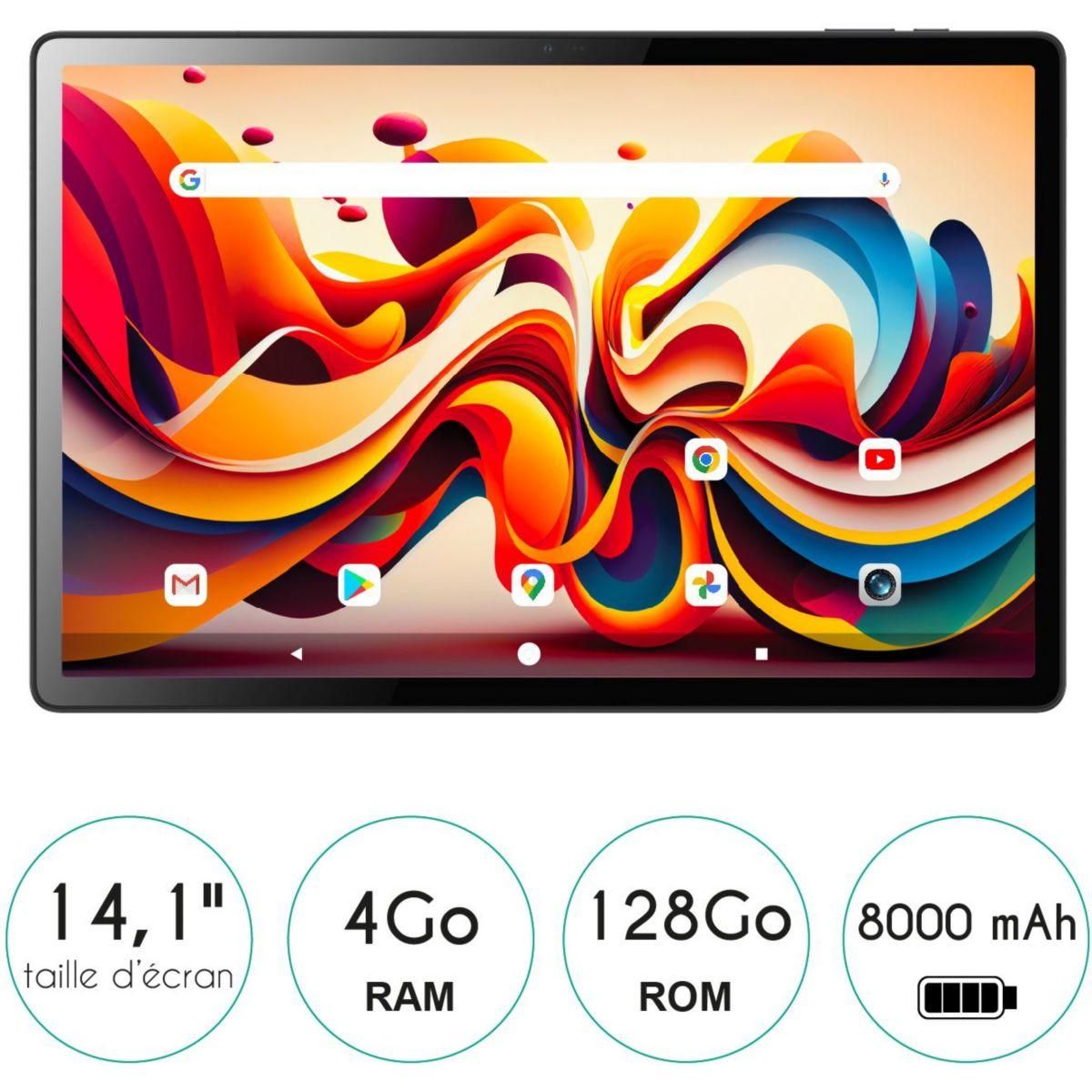 Logicom Tablette Android 14.1'' 4/128Go Noir FHD
