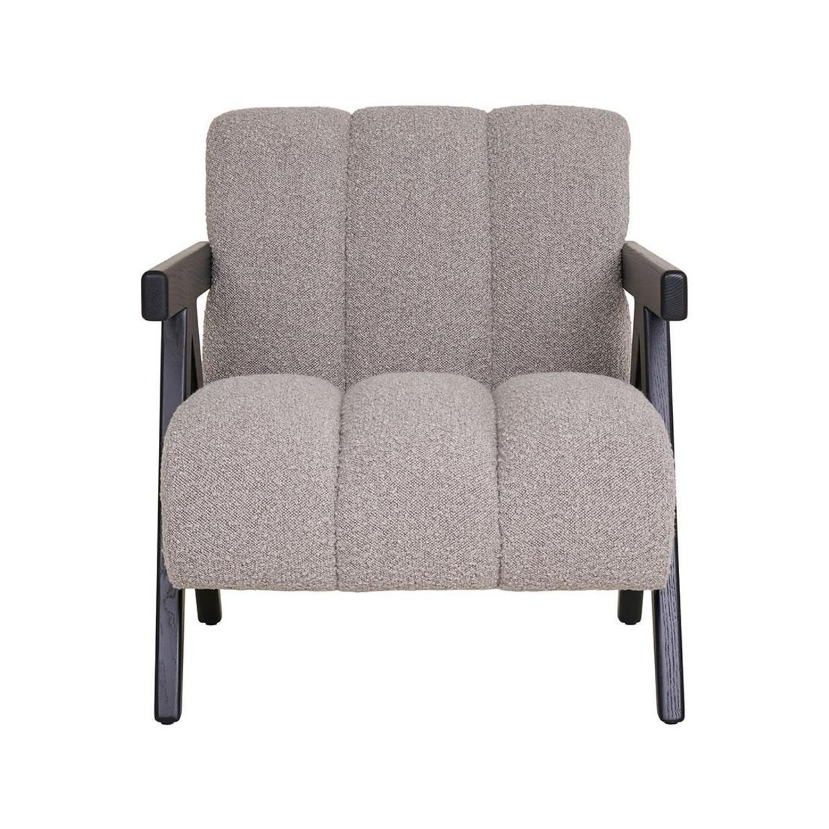 LISA DESIGN Almeria - fauteuil avec accoudoirs - en tissu bouclette