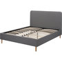 Voir la diapositive 1 : Habitat et Jardin Lit double en tissu  Louise  160 x 200 cm - Gris