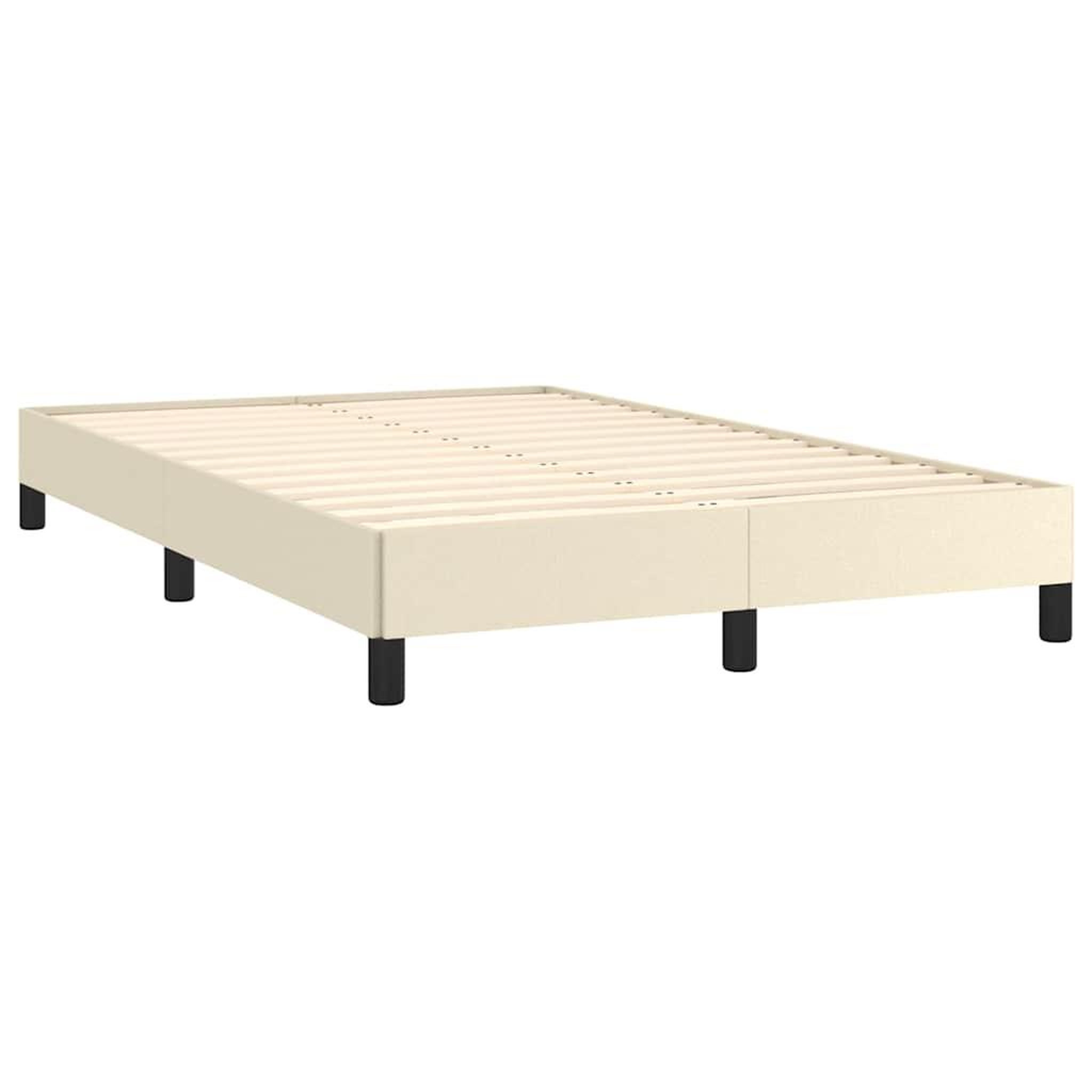Voir la diapositive 3 : VIDAXL Cadre de lit sans matelas creme 120x190 cm similicuir