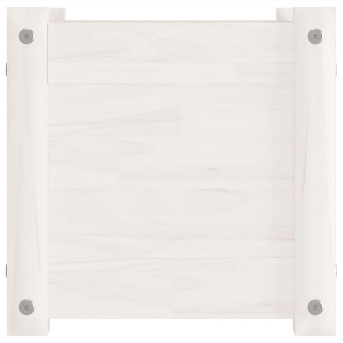 VIDAXL Jardiniere d'exterieur Blanc 31x31x31 cm Bois de pin massif