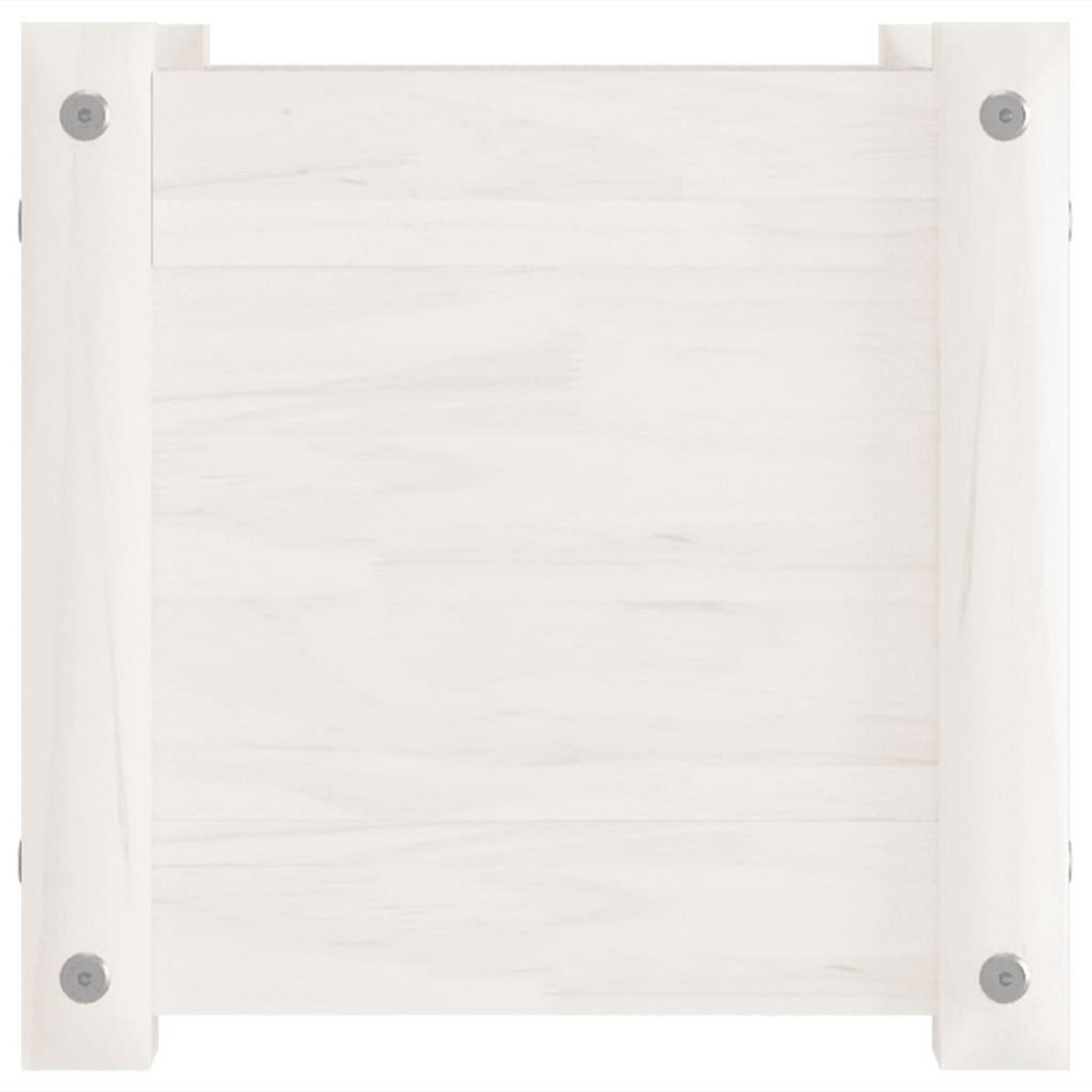 VIDAXL Jardiniere d'exterieur Blanc 31x31x31 cm Bois de pin massif
