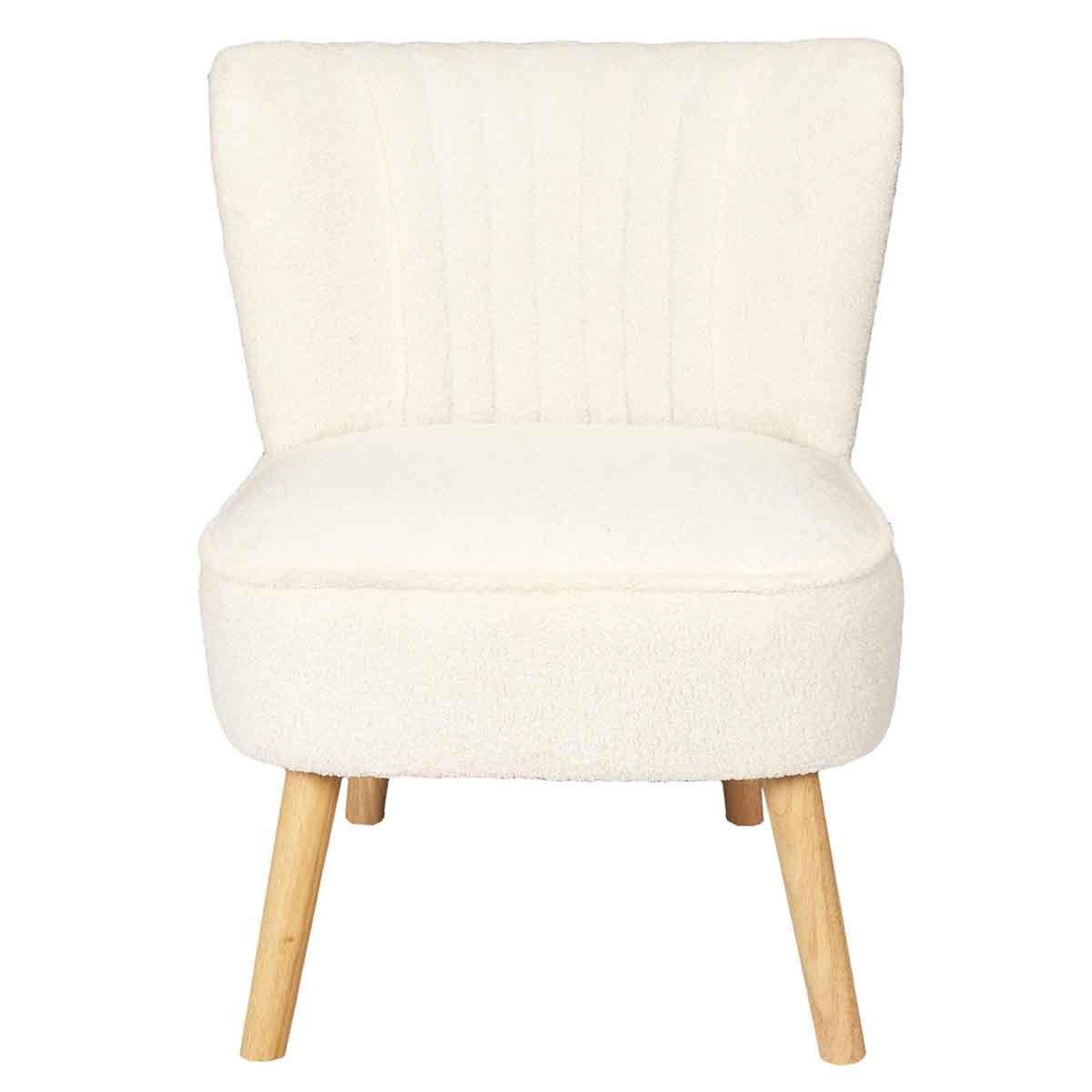 Voir la diapositive 2 : The Home Deco Factory Fauteuil scandinave design  erika  72cm blanc