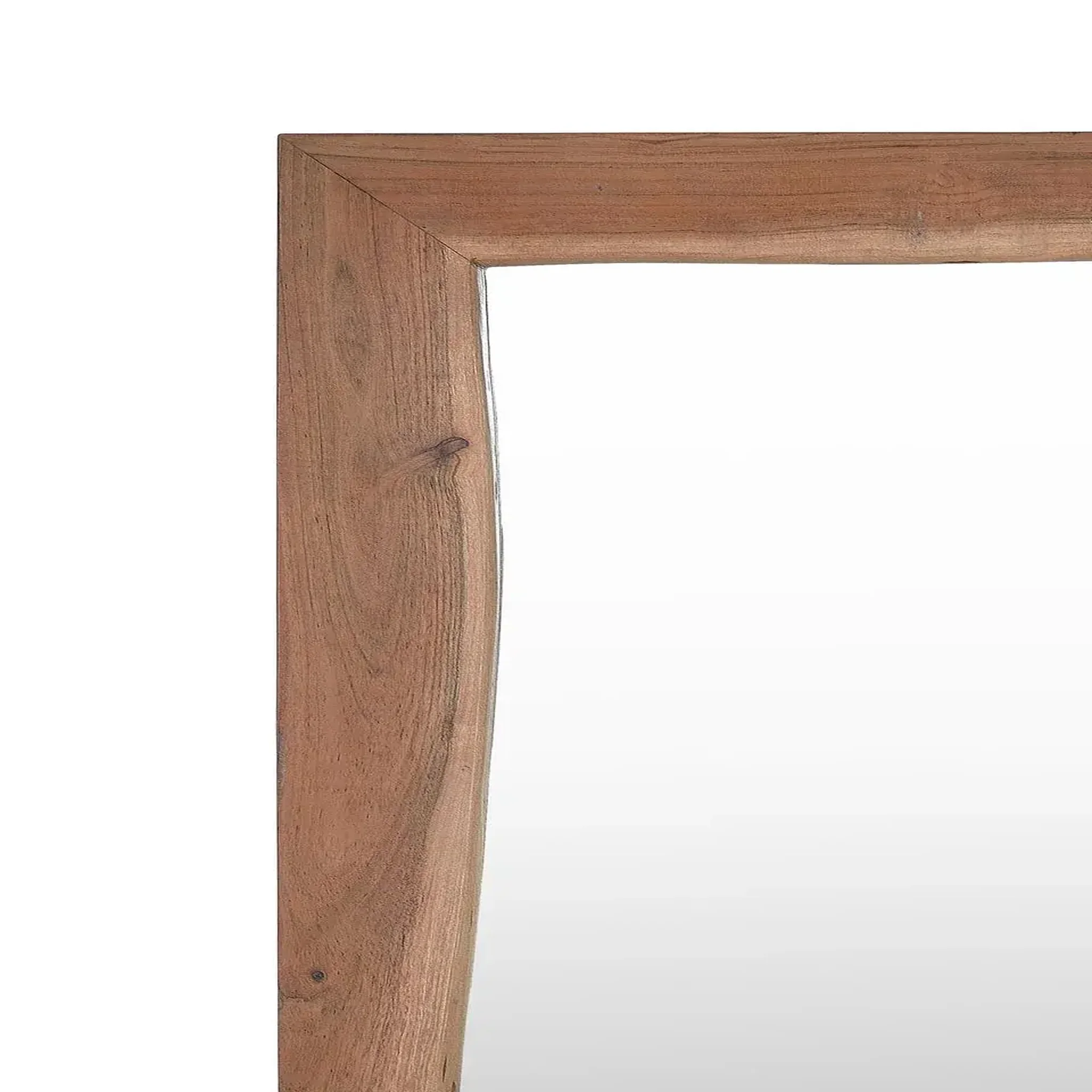 Voir la diapositive 2 : GINER Y COLOMER SL Miroir en bois d'acacia, dos en mdf 65 cm style rustique moderne