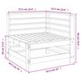 Voir la diapositive 6 : VIDAXL Canape d'angle de jardin gris bois de pin massif