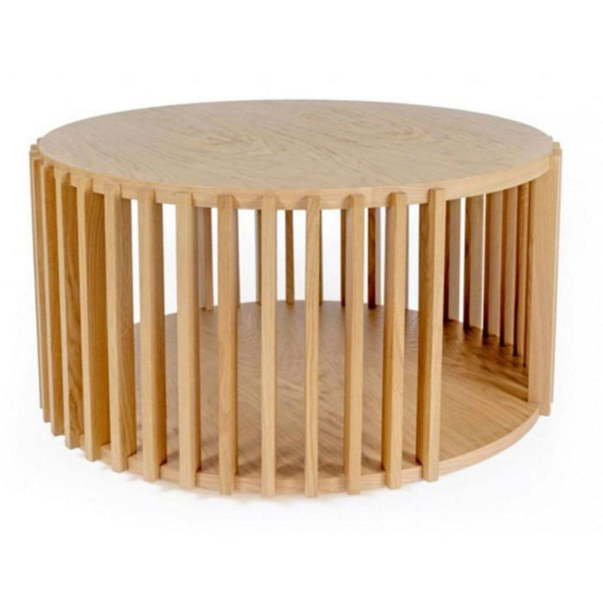 Paris Prix Table Basse Ronde Design  Drume  83cm Chêne