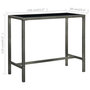 Voir la diapositive 6 : VIDAXL Table bar de jardin Gris 130x60x110 cm Resine tressee et verre